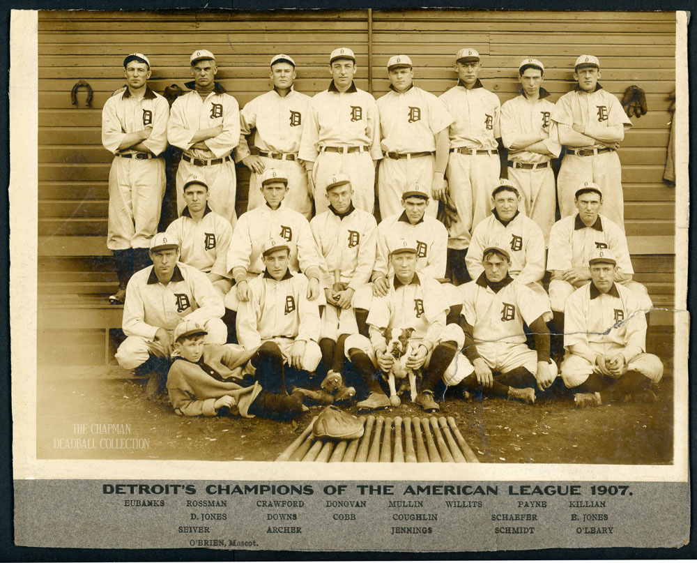 Detroit Tigers Team Cabinet Photo, 1907 – The Chapman Deadball