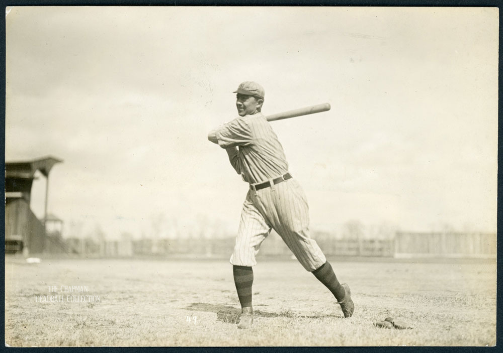 Frank “Home Run” Baker – Bain Series – Swinging, 1916