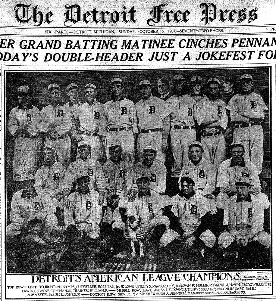 Detroit Tigers Team Cabinet Photo, 1907 – The Chapman Deadball